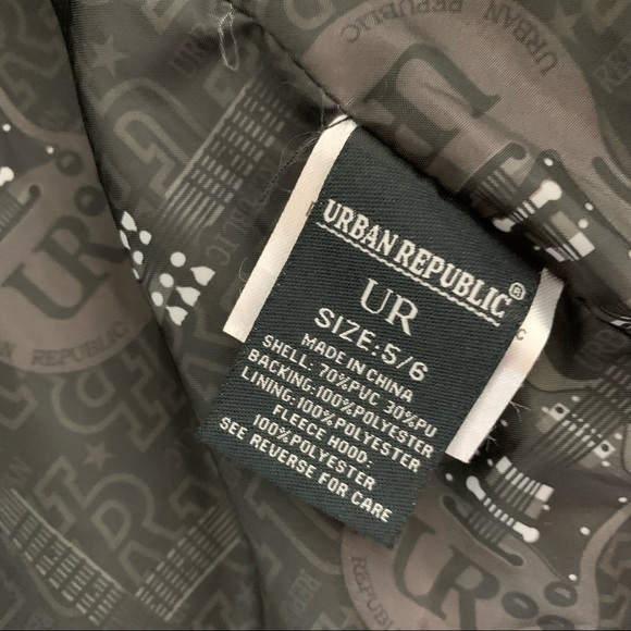 Urban Republic Boy Motorcycle Faux Leather Jacket 5/6 - Picture 3 of 9